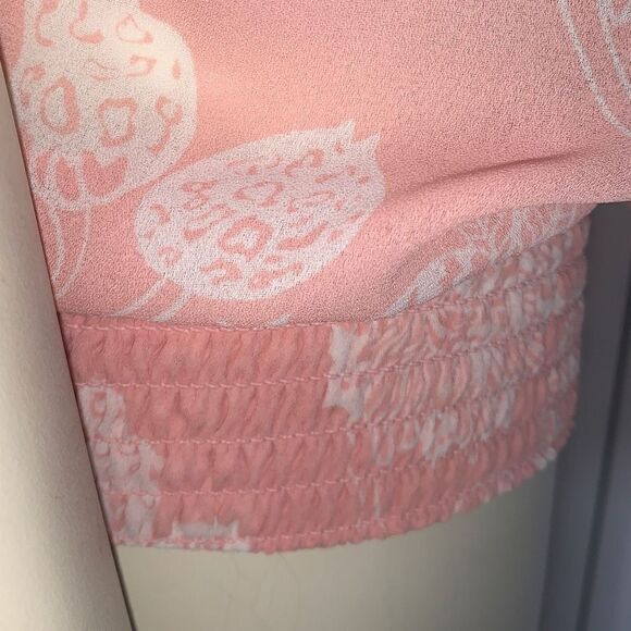 Vintage Pink Sheer Chiffon Pullover Slouchy Blouse Size 18 - Picture 10 of 16